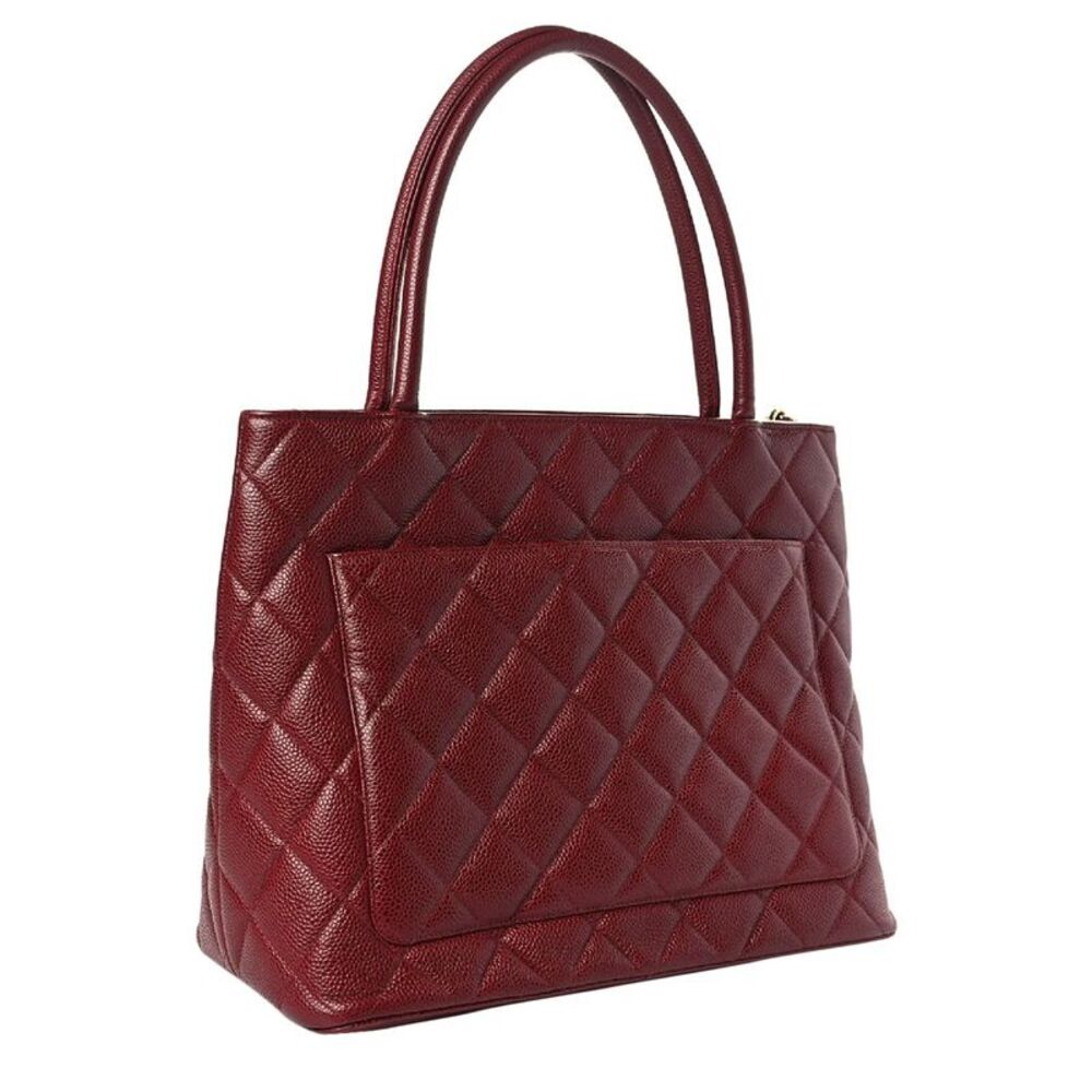 Chanel Bordeaux Caviar Leather Medallion Tote Ghw Tote Bag (Authentic - Picture 2 of 4
